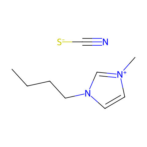 1-丁基-3-甲基咪唑硫氰酸盐结构图