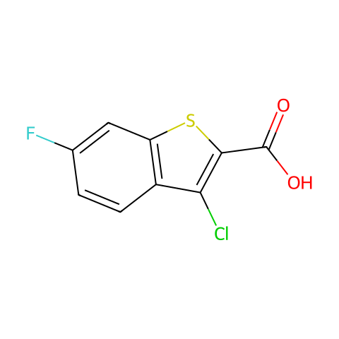3-氯-6-氟苯并[b]噻吩-2-羧酸结构图