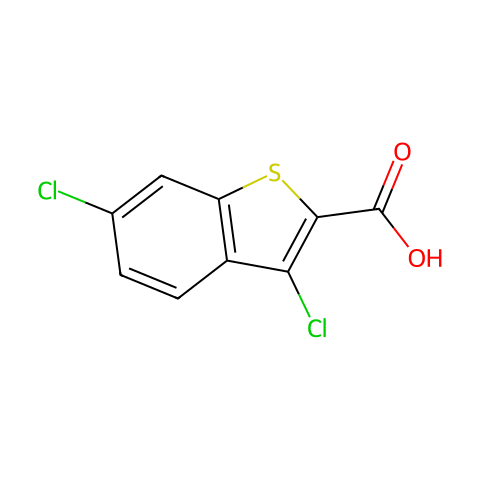 3,6-二氯-2-苯并噻吩羧酸结构图