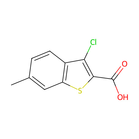 3-氯-6-甲基苯并[b]噻吩-2-羧酸结构图