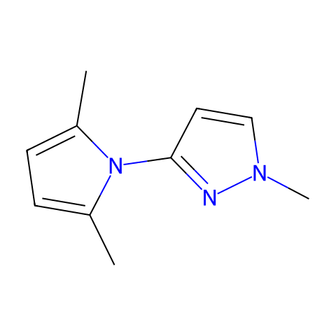 3-(2,5-二甲基吡咯)-1-甲基吡唑结构图