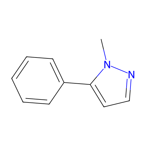 1 -甲基- 5 -苯基- 1H -吡唑结构图