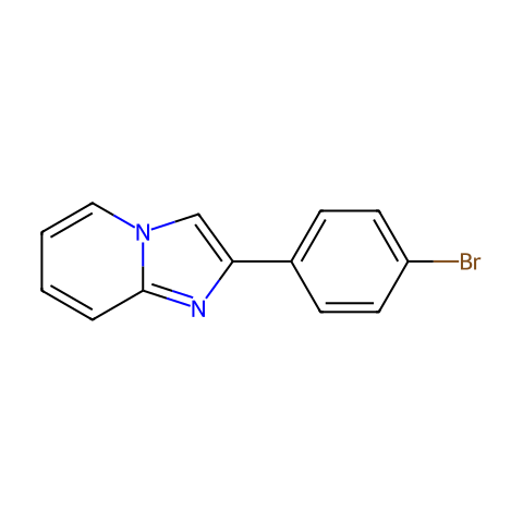 2-(4-溴苯基)咪唑并[1,2-a]吡啶结构图