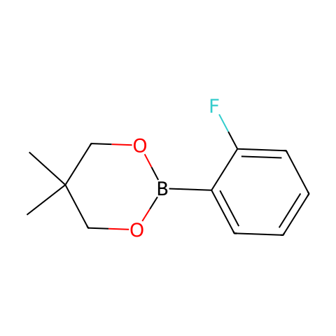 2-(2-氟苯基)-5,5-二甲基-1,3,2-二氧硼杂环己烷结构图
