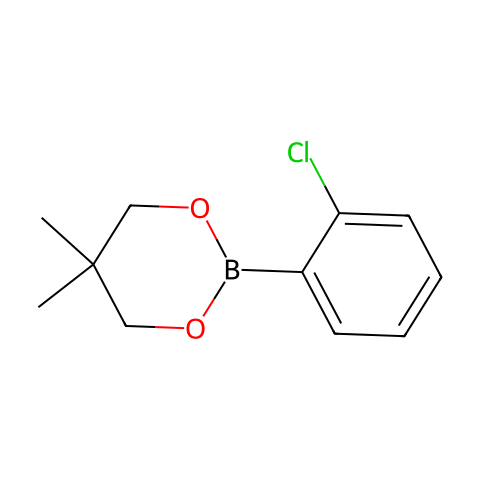 2-(2-氯苯基)-5,5-二甲基-1,3,2-二氧硼杂环己烷结构图