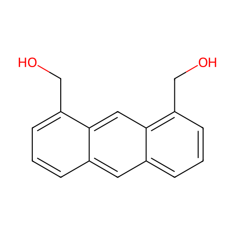 1,8-双(羟甲基)蒽结构图