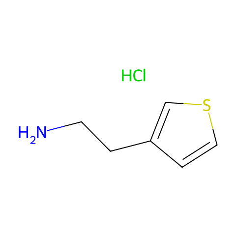 2-(噻吩-3-基)乙-1-胺盐酸盐结构图