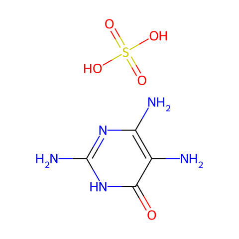 2,4,5-三氨基-6-羟基嘧啶硫酸盐结构图
