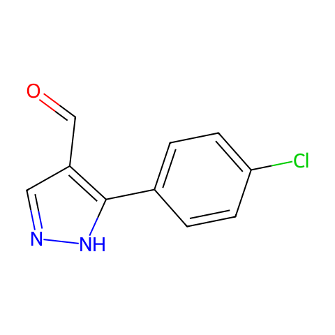 3-(4-氯-苯基)-1H-吡唑-4-甲醛结构图