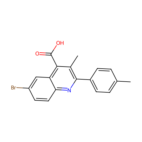 6-溴-3-甲基-2-(对甲苯基)喹啉-4-羧酸结构图