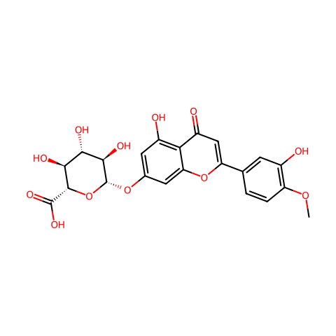 香叶木素 7-O-β-D-葡萄糖醛酸苷结构图