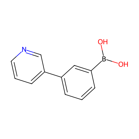 3-吡啶基-3-苯硼酸结构图