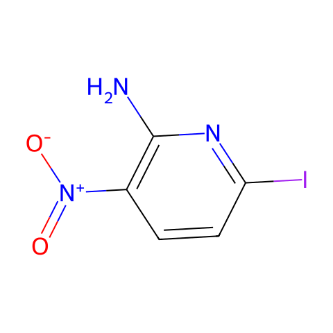 6-Iodo-3-nitro-pyridin-2-ylaMine结构图