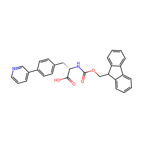 (2S)-2-(9H-fluoren-9-ylmethoxycarbonylamino)-3-[4-(3-pyridyl)phenyl]propanoic acid结构图