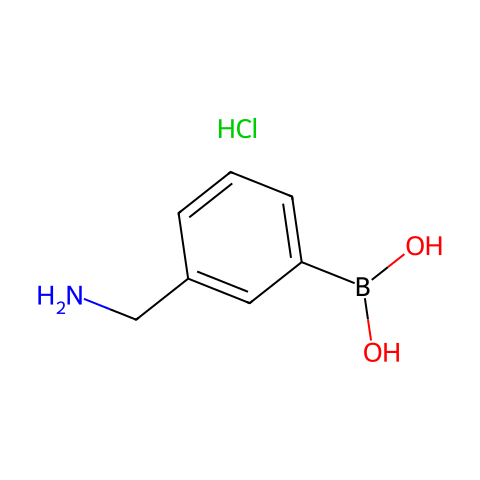 3-(氨甲基)苯硼酸盐酸盐(含不等量酸酐)结构图