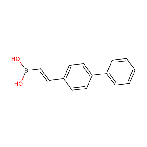 反式-2-（4-联苯基）乙烯基硼酸（含不等量酸酐）结构图