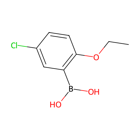 5-氯-2-乙氧基苯硼酸(含有不等量的酸酐)结构图