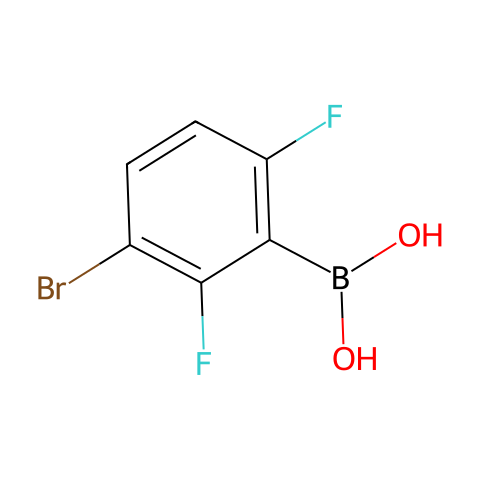3-溴-2,6-二氟苯硼酸结构图