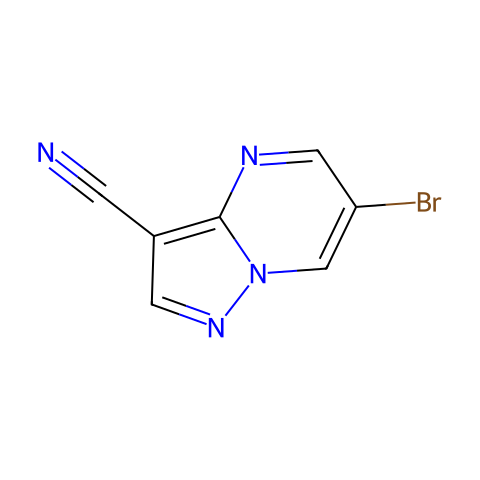 6-溴吡唑[1,5-a]嘧啶-3-甲腈结构图