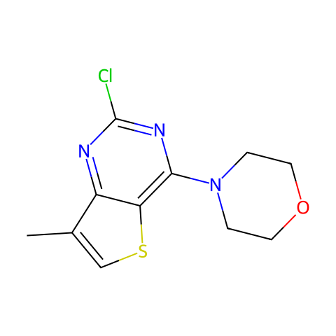Thieno[3,2-d]pyrimidine, 2-chloro-7-methyl-4-(4-morpholinyl)-结构图