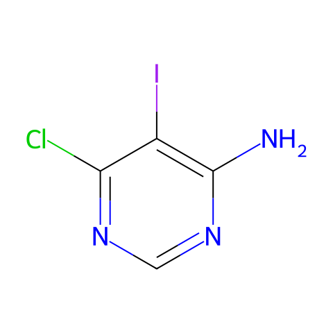 6-chloro-5-iodopyrimidin-4-amine结构图