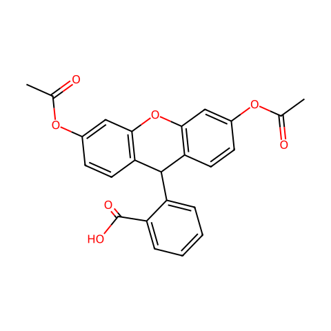 二乙酰二氢荧光素[用于醇类和胺类的检出]结构图