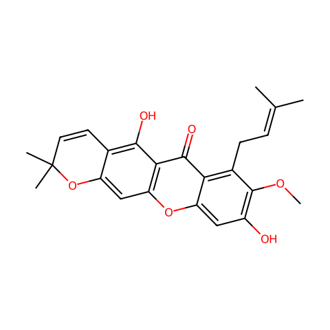 9-Hydroxycalabaxanthone结构图