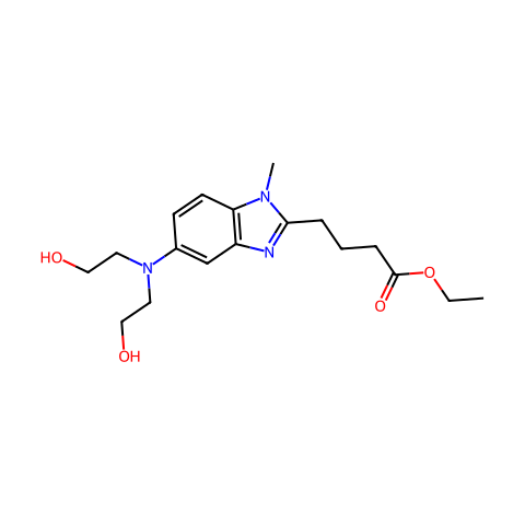 [1-Methyl-5-bis(2’-hydroxyethyl)aminobenzimidazolyl-2]butanoic Acid Ethyl Ester Bendamustine Related结构图