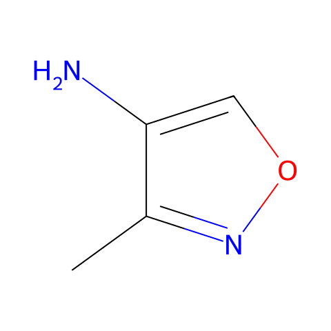 3-甲基-4-氨基-异恶唑结构图