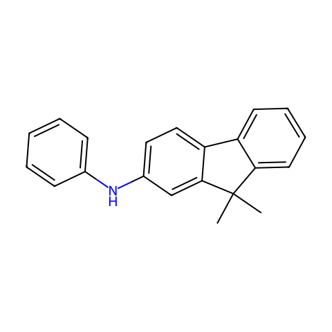 2-苯氨基-9,9-二甲基芴结构图