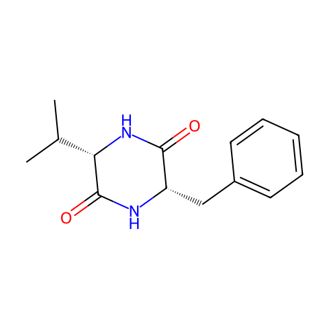 Cyclo(L-Phe-L-Val)结构图