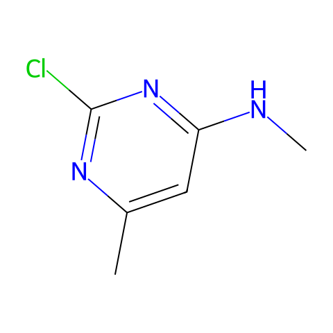 2-氯-N,6-二甲基-4-嘧啶胺结构图