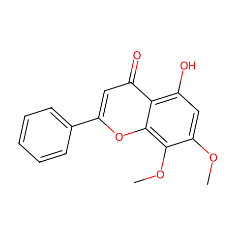 5-羟基-7,8-二甲氧基黄酮结构图