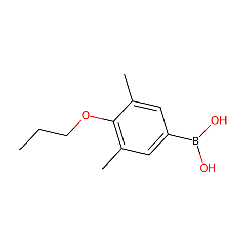 3,5-二甲基-4-丙氧基苯硼酸 (含有数量不等的酸酐)结构图