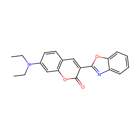 3-(benzoxazol-2-yl)-7-(diethylamino)-2-benzopyrone结构图