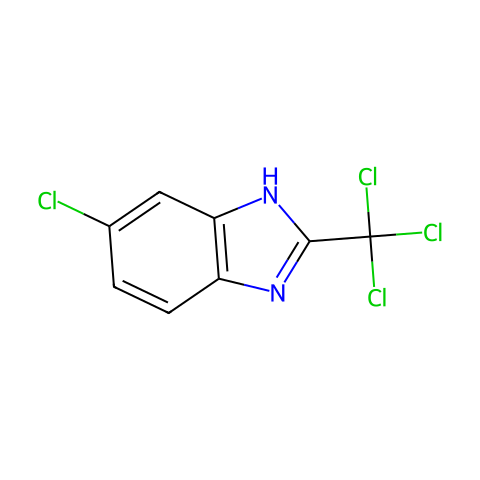 5-氯-2-(三氯甲基)苯并咪唑结构图