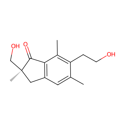 (S)-2,3-Dihydro-6-(2-hydroxyethyl)-2-(hydroxymethyl)-2,5,7-trimethyl-1H-inden-1-one结构图