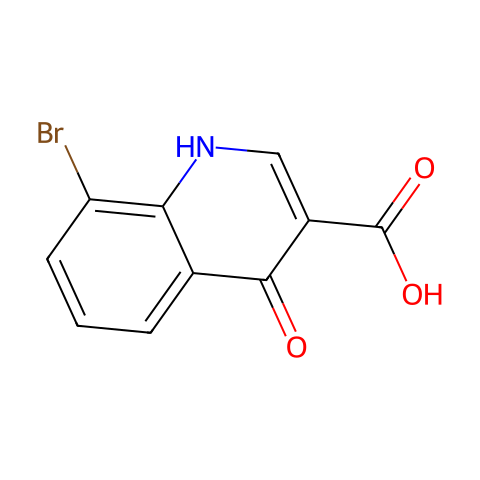 8-溴-4-羟基喹啉-3-羧酸结构图