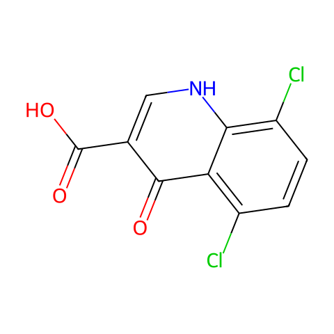 5,8-二氯-4-羟基喹啉-3-羧酸结构图