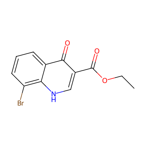 8-溴-4-羟基-3-喹啉羧酸乙酯结构图