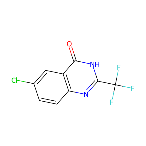 6-氯-2-(三氟甲基)喹唑啉-4(3H)-酮结构图
