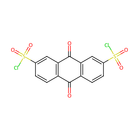 9,10-Dihydro-9,10-dioxo-2,7-anthracenedisulfonyl chloride结构图