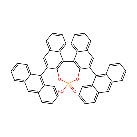 (11BR)-2,6-二-9-蒽基-4-羟基-二萘[2,1-D:1',2'-F][1,3,2]二氧磷酸-4-氧化物结构图