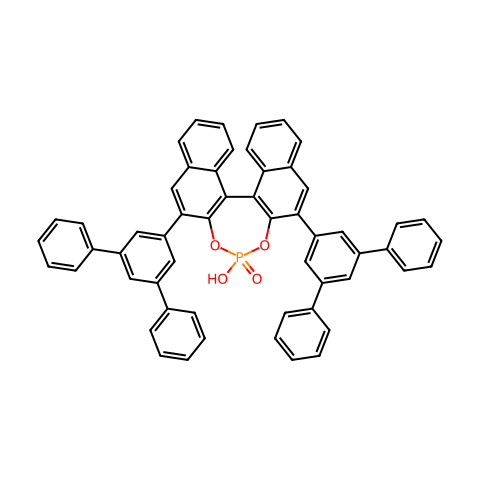 (R)-3,3-双(3,5-二苯基苯基)-1,1-联萘酚膦酸酯结构图