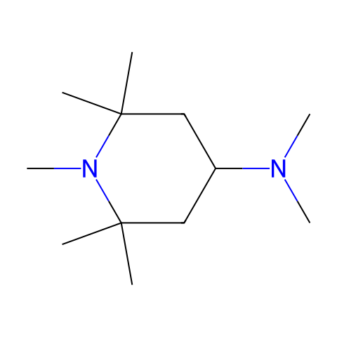 4-(二甲氨基)-1,2,2,6,6-五甲基哌啶结构图