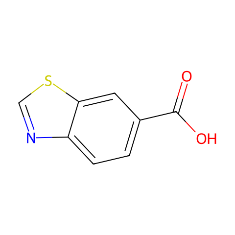 1,3-苯并噻唑-6-羧酸结构图