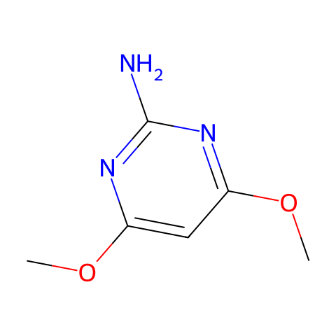 2-氨基-4,6-二甲氧基嘧啶结构图