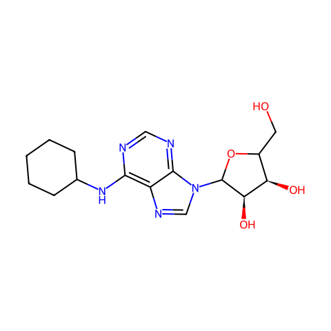 N6-CYCLOHEXYLADENOSINE结构图