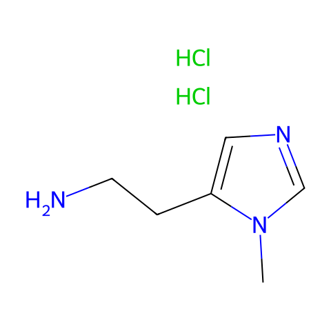 5-氨乙基-1-甲基咪唑二盐酸盐结构图