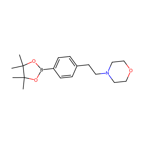 4-(4-(4,4,5,5-Tetramethyl-1,3,2-dioxaborolan-2-yl)phenethyl)morpholine结构图